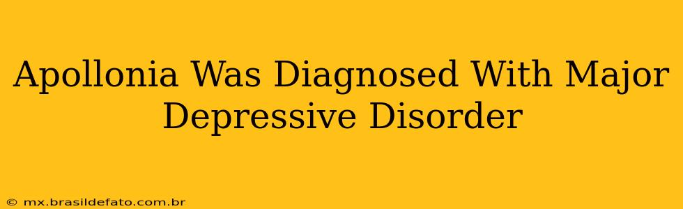 Apollonia Was Diagnosed With Major Depressive Disorder