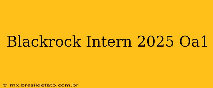 Blackrock Intern 2025 Oa1