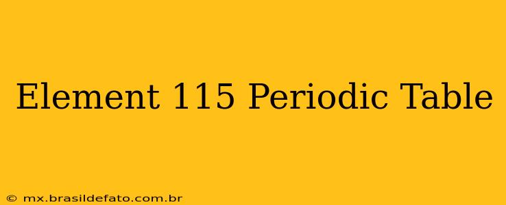 Element 115 Periodic Table