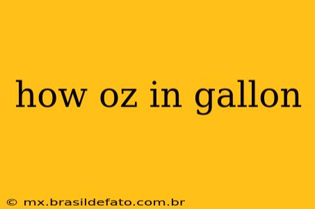 how oz in gallon