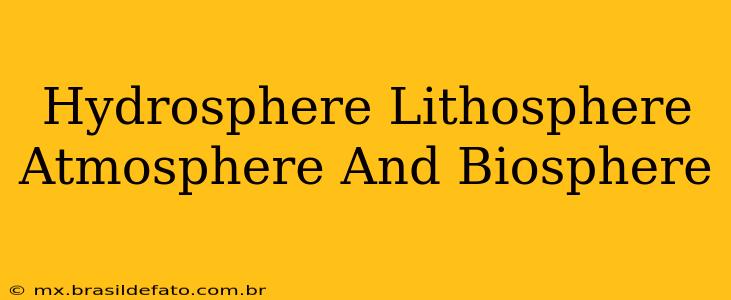 Hydrosphere Lithosphere Atmosphere And Biosphere
