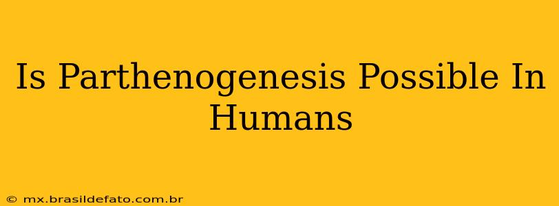 Is Parthenogenesis Possible In Humans