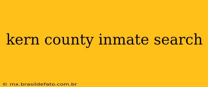 kern county inmate search