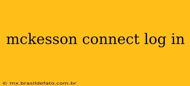 mckesson connect log in