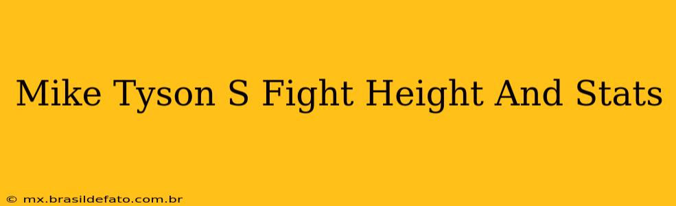 Mike Tyson S Fight Height And Stats