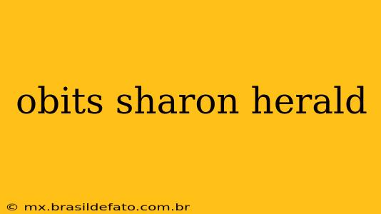 obits sharon herald