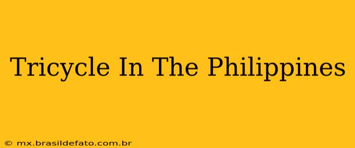 Tricycle In The Philippines