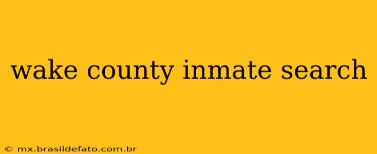wake county inmate search