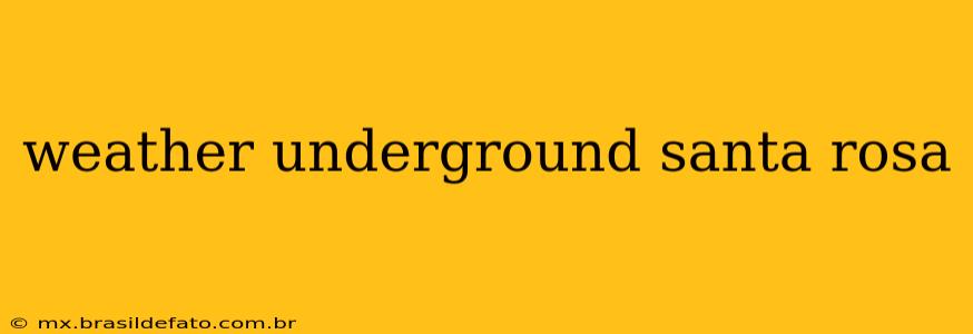 weather underground santa rosa