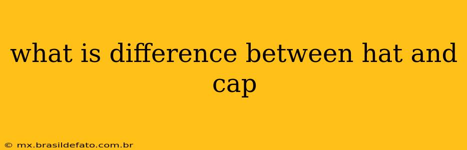 what is difference between hat and cap