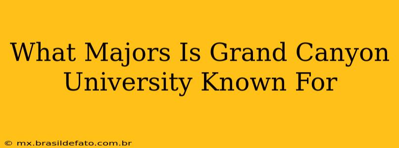 What Majors Is Grand Canyon University Known For