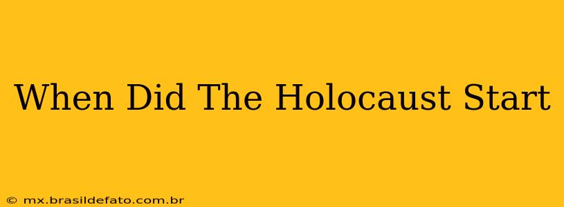 When Did The Holocaust Start